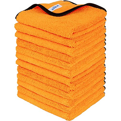 MR.SIGA Professional Microfiber Towels for Cars, Scratch Free, 12 Pack