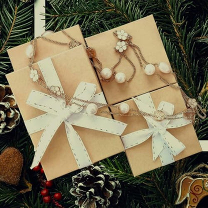 RJ Displays Jewelry Gift Boxes, 6 Pack Brown Kraft Cotton-Filled Cardboard Box for Necklace, Bracelet, Earring & Ornament Gifts, Jewelry Boxes with Lids, Bulk Gift Packaging – 7 1/8" x 5 1/8" x 1 1/8" - color: Brown Kraft
