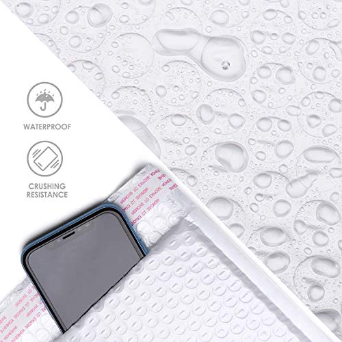 Metronic Bubble Mailer 4X8 Inch White 500 Pack,Waterproof Padded Envelopes,Self-Seal Small Bubble Mailers Cushioning Bubble Envelopes for Shipping,Jewelry Makeup Supplies, Packaging Bulk - color: White, size: 4X8" 500PC