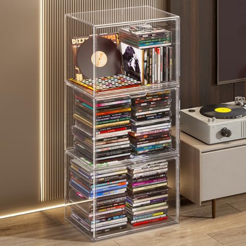 Clear Acrylic Display Case with Removable Cover - Stackable Dustproof Shelf Organizer for Funko Pop, Action Figures, Collectibles, Books, Cosmetics & Miniatures (clear,Plus size (40 * 25 * 30)) - size: Plus size (40 * 25 * 30)