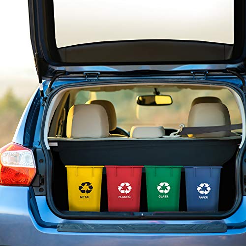 Acrimet Recycling Wastebasket Bin, 3.25 Gal / 13 Qt, 4-Pack