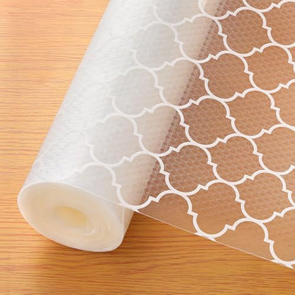 Cooyes Shelf Liner for Kitchen Cabinets, Non‑Adhesive Drawer Liner - color: Absolute White, size: 20"W x 360"L