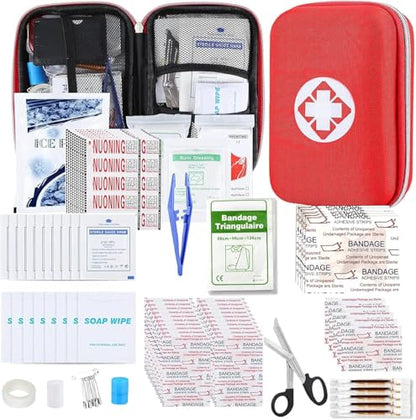 First Aid Kit 276PCS Car Home Camping Essentials Red Emergency Kit AMORNING - color: 276pcs