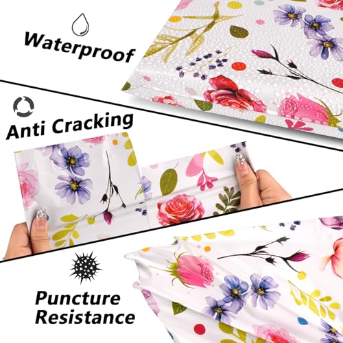 Poly Mailers 6x9 Inch, 100 Pack, Flower Self-Seal Shipping Bags - color: Bud, size: 6x9 Inch 100 Pcs