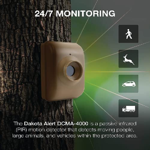 Dakota Alert Wireless Driveway Alarm DCMA-4K Plus 1-Mile Motion Sensor Kit