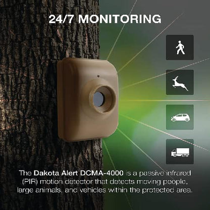 Dakota Alert Wireless Driveway Alarm DCMA-4K Plus 1-Mile Motion Sensor Kit