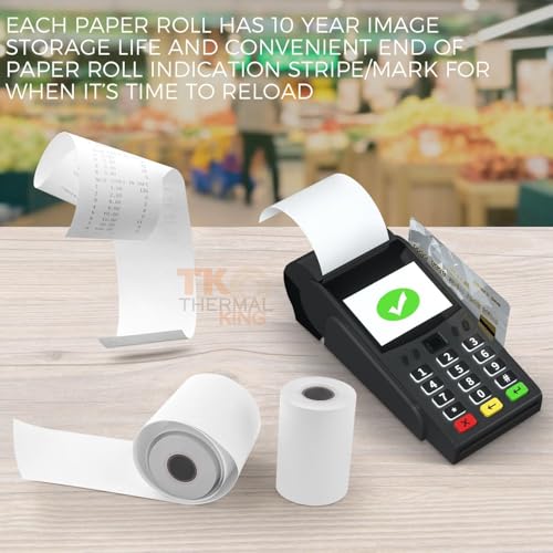 2 1/4" x 50' Credit Card Thermal Receipt Paper 50 Rolls - size: 2-1/4" x 50', style: 50 Rolls