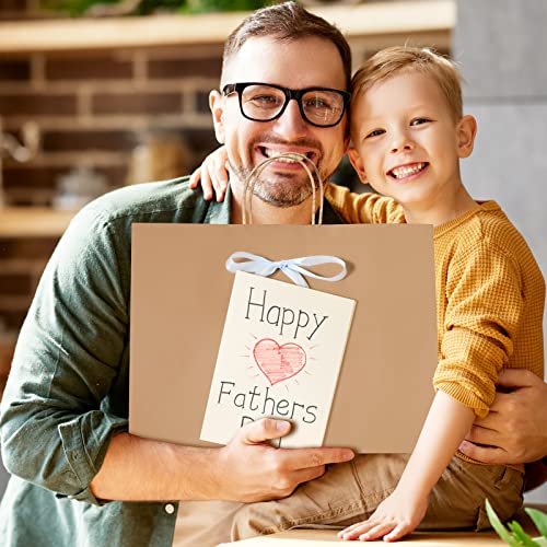 METRONIC Gift Bags with Handles,16x6x12 Recyclable Brown Paper Bags 50Pcs - color: Brown, size: 1 Count (Pack of 50)