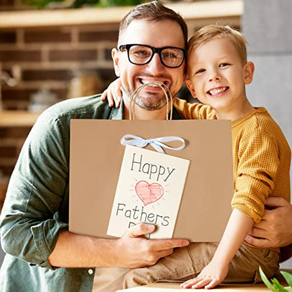 METRONIC Gift Bags with Handles,16x6x12 Recyclable Brown Paper Bags 50Pcs - color: Brown, size: 1 Count (Pack of 50)