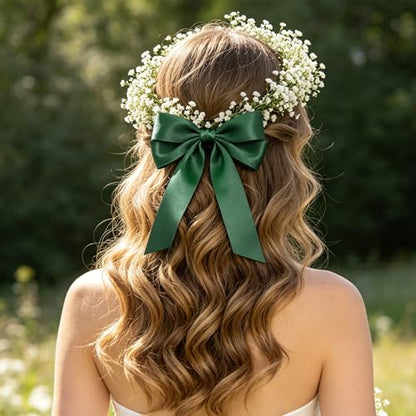 30 Yards 1 in Dark Green Satin Ribbon for Gift Wrapping St. Patrick's Day - color: Dark Green, size: 1 inch