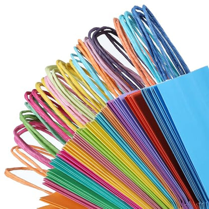 Mr. Pen- Paper Gift Bags with Handles, 32 Pack, 8.3" x 5.9" x 3.1" - color: Fun Spring
