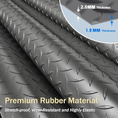 StellarStar 4x6 FT Garage Floor Mat, 2.8mm Thickened PVC Diamond Plate - color: Gray, size: 4x6 FT