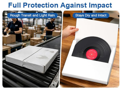 13.2" x 13.2" x 1.3" Corrugated Cardboard Vinyl Record Mailers,8 Pcs