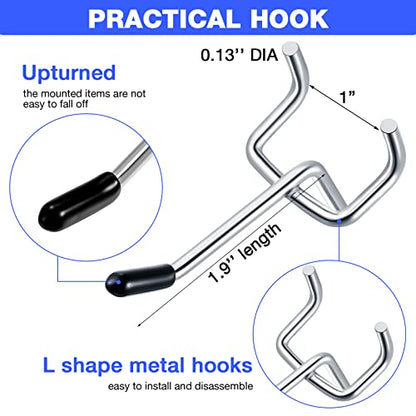 Moxweyeni 2 Inch 100 Pcs Pegboard Hooks Peg Board Stainless Steel Hangers - size: 2 Inch