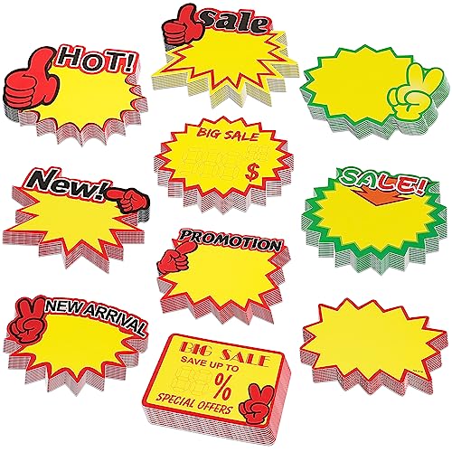 Starburst Sign for Retail Store Large 200pcs yellow