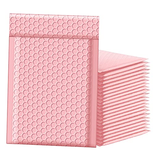 Famagic Pink Bubble Mailers 6x10 for Small Business, 25pc, Usable 6x9 - color: Light pink, size: 6x10 Inches