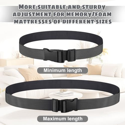 DERTE 6 Pcs Mattress Topper Straps Adjustable (78''x2'') - size: 78''x2''