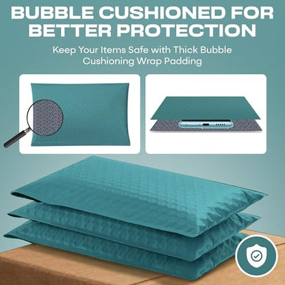Green Bubble Mailers 4x8, Self Seal Poly Padded Envelopes #000, 500 Pack - color: Green, size: 4"x8" / 500 Pack
