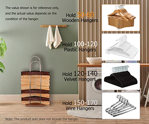 Hanger Stacker, Clothes Standard Hanger Organizer Stand, 32.7" H - color: Stainless Steel, size: Large(32.7"H)