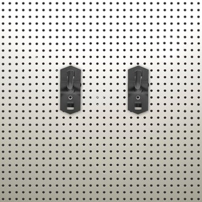 Veemoon Square Pegboard Wall Hooks, 10pcs Peg Board Tool Storage Hangers Heavy Duty Shelf Brackets Storage Organization Board Hooks for Kitchen Workshop Wall Mount Display Organizer, Black
