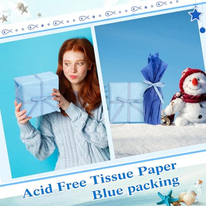 500 Sheets Blue Series Tissue Paper Bulk 15 x 20 Inch for Homecoming Gifts - color: Blue Series, size: 15 x 20 Inch