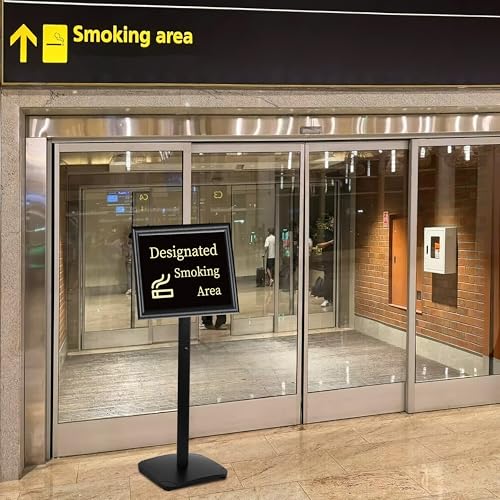 Please Wait To Be Seated Sign, 8.5 x 11 Inch Heavy Duty Sign Holder Stand - size: 8.5x11in
