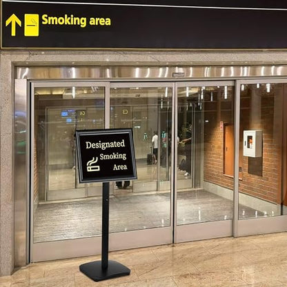 Please Wait To Be Seated Sign, 8.5 x 11 Inch Heavy Duty Sign Holder Stand - size: 8.5x11in