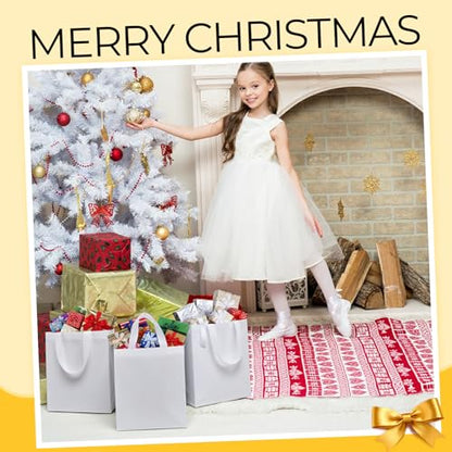 Eccliy 80 Pcs Reusable Gift Bags, Medium, White - color: White, size: Medium
