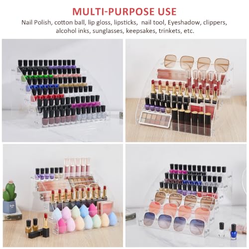 KINGROW Nail Polish Organizer Durable Easy Install (Pack of 22) - size: 6 Layers (Pack of 22)
