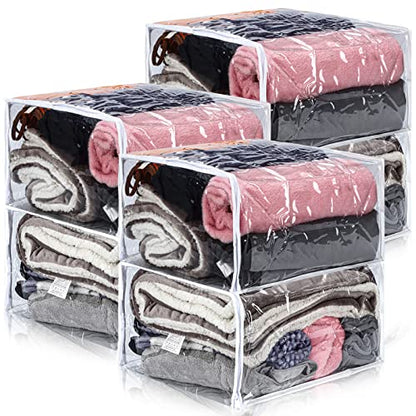 Shappy 6 Packs Clear Plastic Storage Bags with Zipper, 18 x 15 x 9 Inch - size: 18 x 15 x 9 Inch