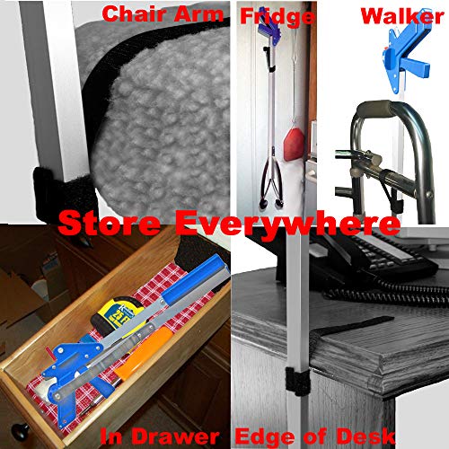 ArcMate 32" EZ Reacher Deluxe - Grabber Reacher with 5 lb. Pickup Capacity, 4.5" Wide Fingers, Locking Handle, Heat Resistant Silicone Tips - Grabber Tool for Elderly, Post Op, Accessibility - size: 32 Inch