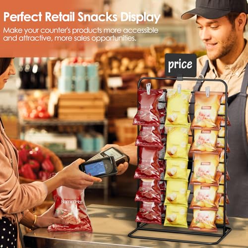 Nuovoware Chip Rack Display Stand, Black