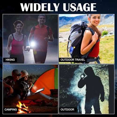 Mudder 24 Hand Crank Flashlight, Yellow, Red, Purple, Orange, Blue, Green - color: Red, Blue, Purple, Orange, Yellow, Green