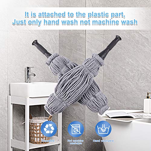 Eyliden Mop with 2 Reusable Microfiber Heads, Easy Wringing Twist Mop - color: Gray