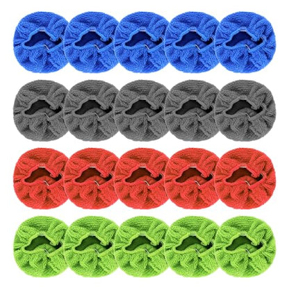wuyaoyao 20PCS Car Windshield Cleaning Tool Bonnets, Microfiber Cleaning Cloth for Windshield Cleaning Tool, Replaced Car Care Microfiber Windshield Cleaner Cloths Pad, Fits 3" Plate (20PCS) - color: 20pcs