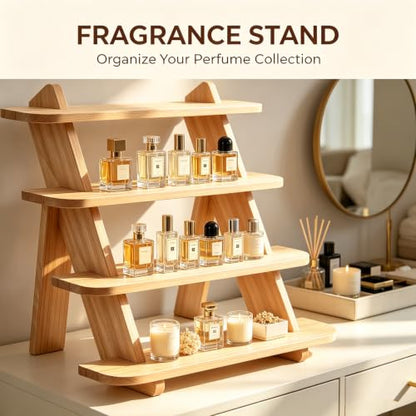 Wooden Display Stand, Tiered Cupcake Stand, 4 Tier Display Stand Riser - color: K-Natural-2Pcs