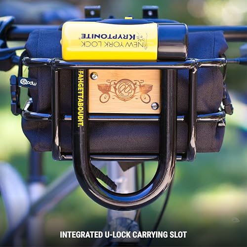 Portland Design Works Takeout Basket - Front Bicycle Attachment Accessories, Small Basket for Adult Bikes - style: Basket With Roll-top Bag