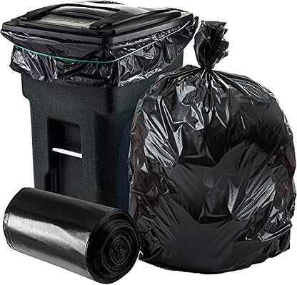 Plasticplace 32 Gallon Trash Bags Garbage Can Liners for Toter, Heavy Duty Contractor Black Garbage Bags, Leak-Proof, Tear-Resistant Can Liners, 44” x 54”, 50 Count Trashbags Yard Waste 1.5 Mil
