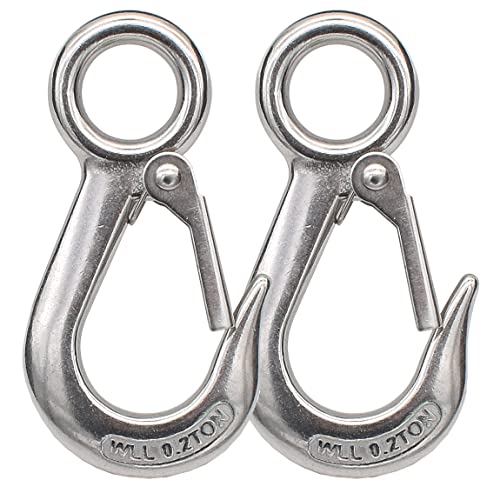 Alele 2Pack Grab Hooks, Slip Hooks,Stainless Steel Lifting Hook Rigging Accessory (Grab Hooks 200Kg 2p) - color: Grab Hooks 200Kg 2p