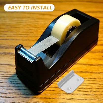 12pcs Tape Dispenser Replacement Blades: 30mm Iron Adhesive Sticker Cutting Blades Compatible with Desktop Office Tape Dispensers - size: 3.00X1.90X0.80CM
