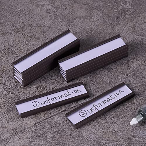 C Channel Magnetic Labels Holders, 30 Pack 0.5''x2'' for Metal Racks - size: 0.5 x 2 Inch