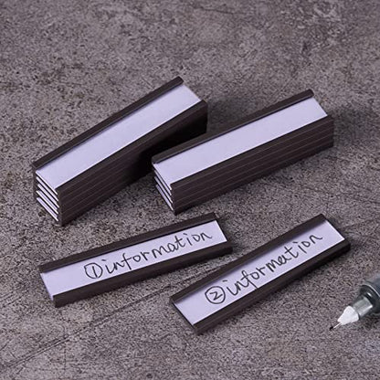 C Channel Magnetic Labels Holders, 30 Pack 0.5''x2'' for Metal Racks - size: 0.5 x 2 Inch