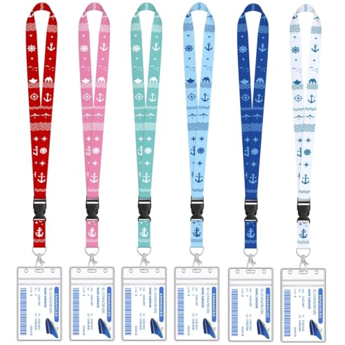 HONSIO 6 Pack Cruise Lanyard for Ship Cards, Cruise Essentials 2026 - color: 6 Pack Multicolor