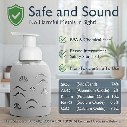 Foaming Glass Hand Soap Dispenser Sand Foam 8oz - color: Sand