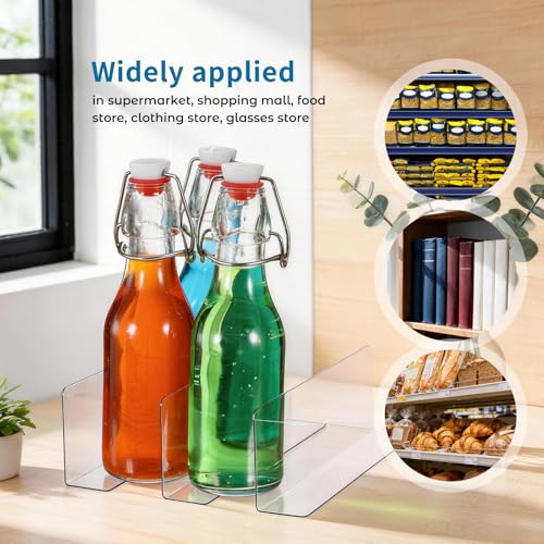 10pcs Pet Shelf Dividers for Store Storage Rack, L-Shaped Side Separator Boards 20x3x6cm, Supermarket Commodity Classification Organizers for Retail Shelves