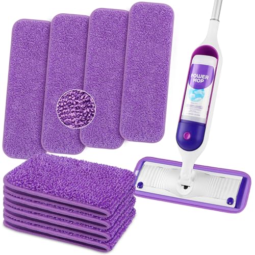HOMEXCEL Microfiber Mop Pads 8 Pack for Swiffer PowerMop 13"-15" Washable - size: 8 Pack