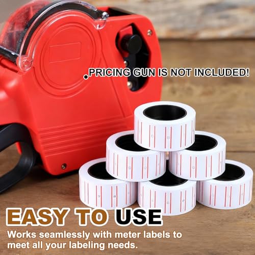 PATIKIL Pricing Labels Price Gun Labels Self-Adhesive 10 Rolls 5000pcs - color: Coffee