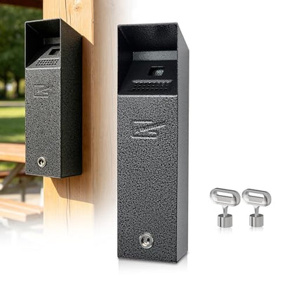 Wall Mounted Trash Can Outdoor Commercial Receptacles Container Disposal Outdoor Vertical Trash Can for Hotel Café Bar Shopping Centre Courtyard - size: Medium