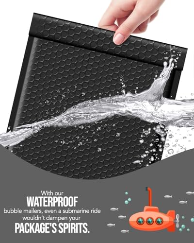 GSSUSA Black Bubble Mailers 10x13" Padded Envelopes 500 Pack Self-Seal - color: Black, size: 10x13 500PC