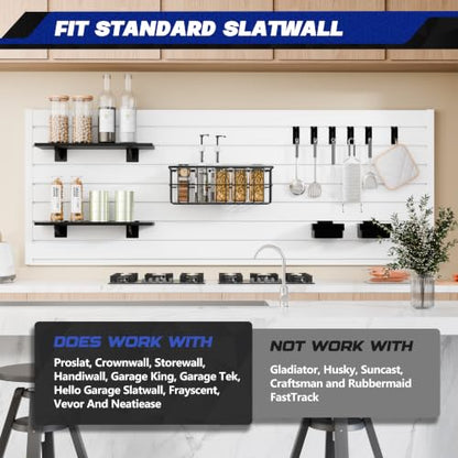 35PCS Slatwall Accessories for Garage Organization Workshop Storage